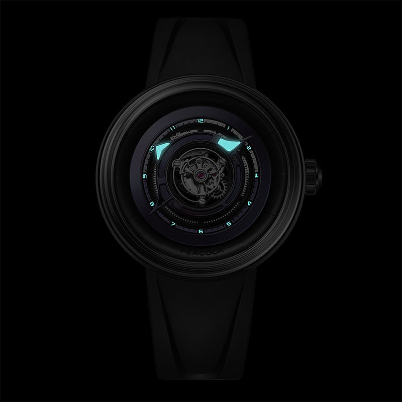 Peacock Black Hole Zentral-Tourbillon-Uhr