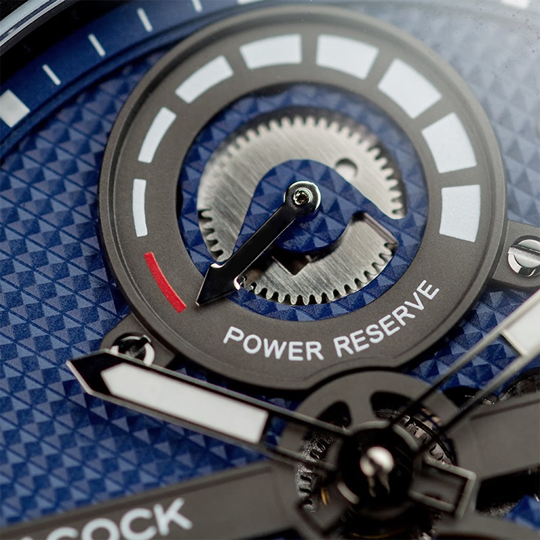 Peacock Climber Center Axis Tourbillon Watch Power Reserve