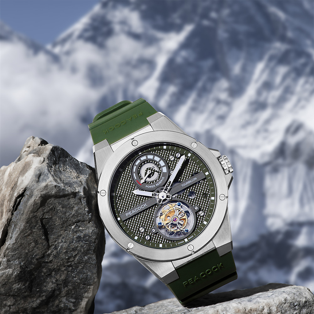 Peacock Climber Center Axis Tourbillon Watch