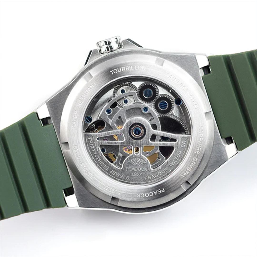 Peacock Tourbillon Climber Center Axis Tourbillon Watch case back
