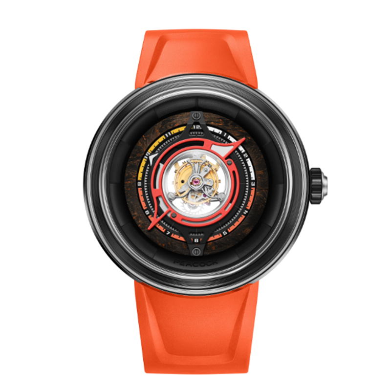 Peacock Black Hole Central Tourbillon Watch