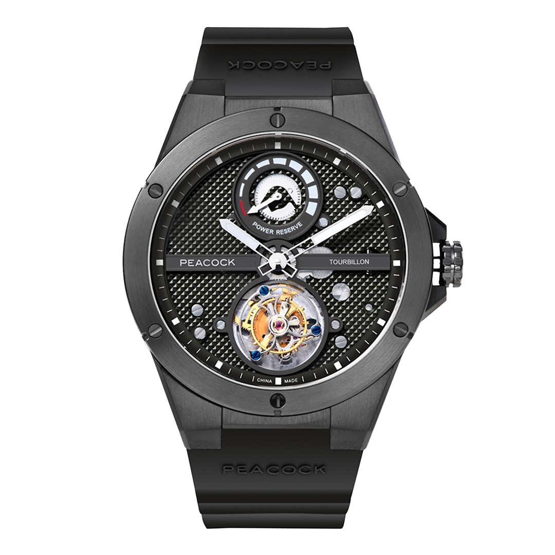 Peacock Tourbillon Climber Center Axis Black Watch