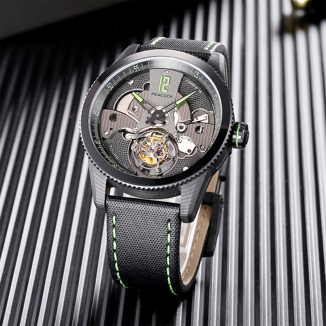 Peacock Pathfinder Carbon Fire Tourbillon Green Watch