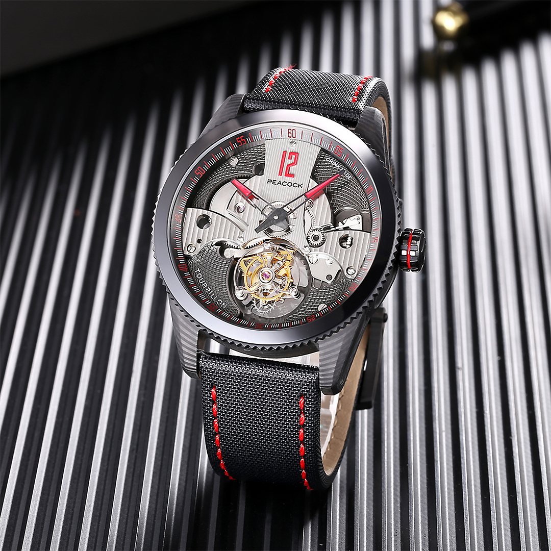 Peacock Pathfinder Carbon Fire Tourbillon Red Watch