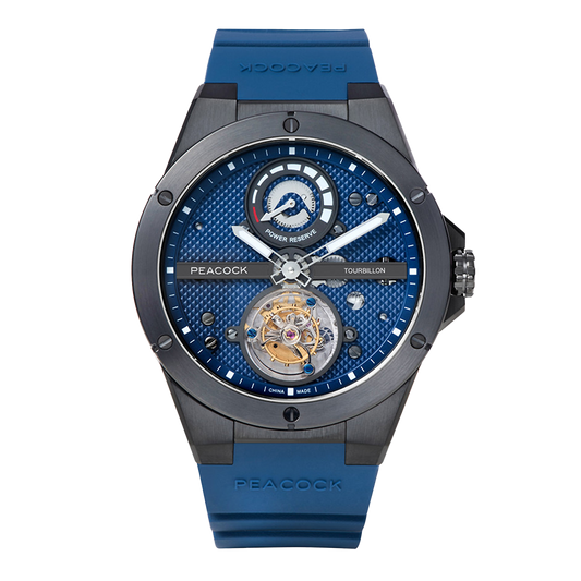 Peacock Tourbillon Climber Center Axis Blue Watch