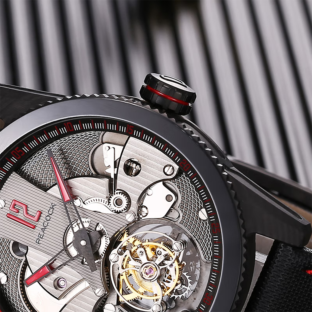 Peacock Pathfinder Carbon Fire Tourbillon Red Watch case