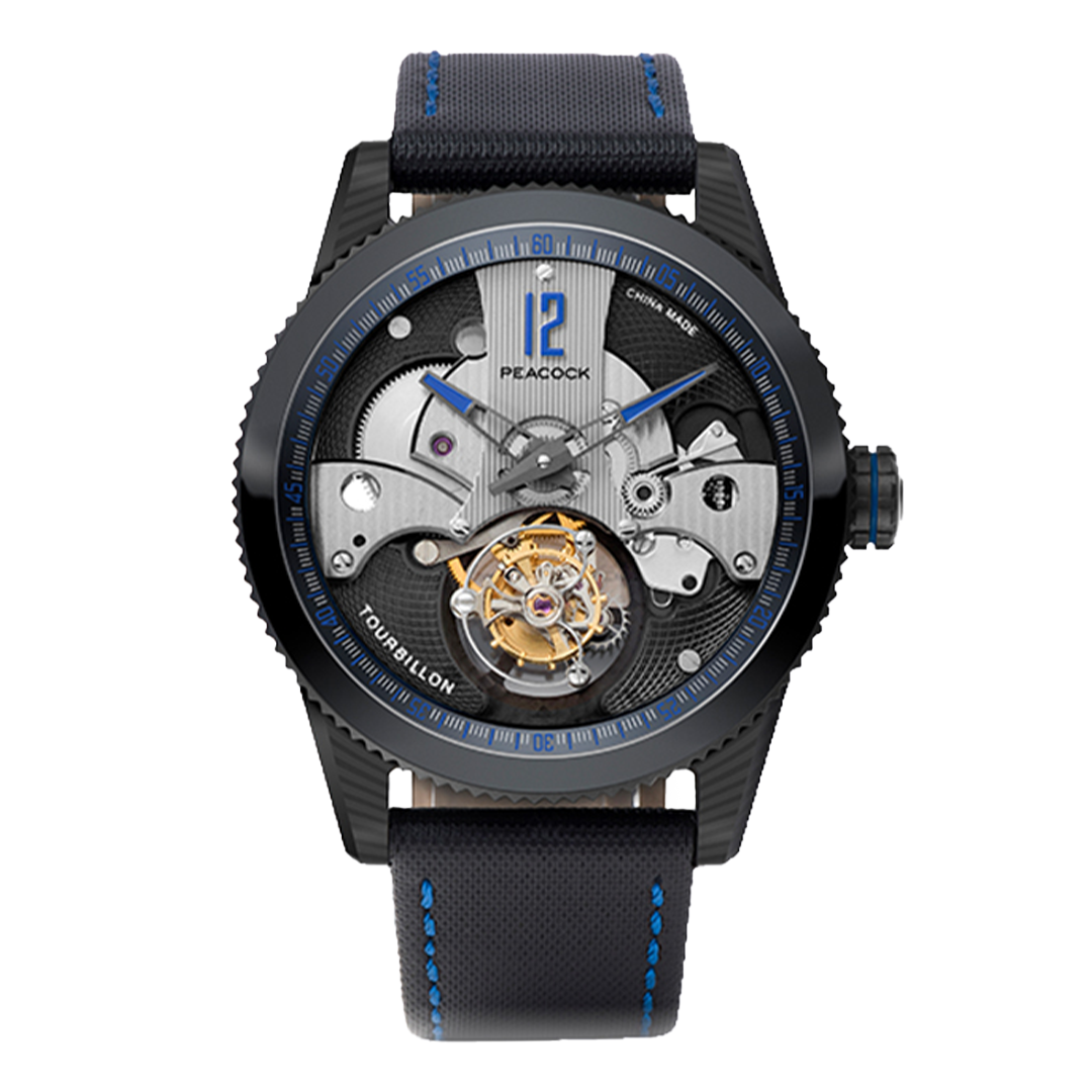 Peacock Tourbillon Pathfinder Carbon Fire Blue Watch