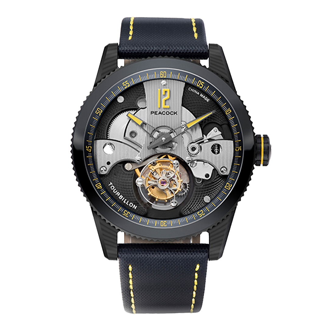 Peacock Tourbillon Pathfinder Carbon Fire Yellow Watch
