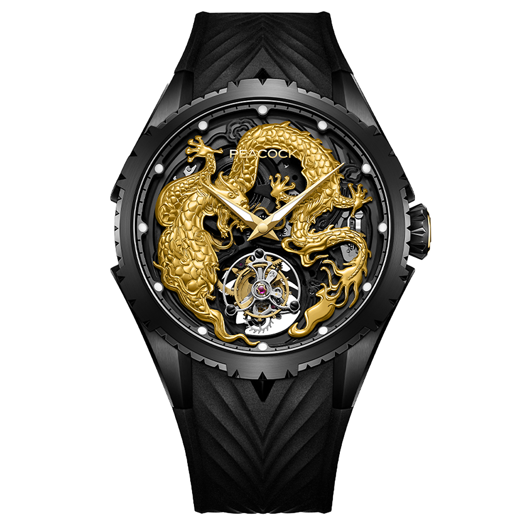 Peacock watch tourbillon on sale price