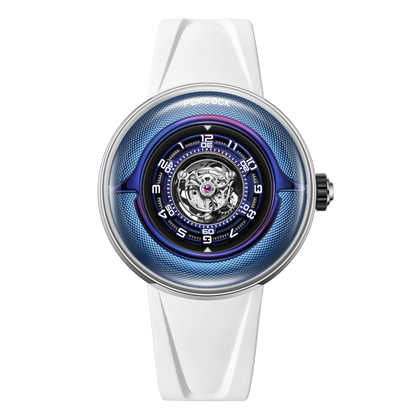 Peacock Black Hole · III Curved Guilloché Central Tourbillon Watch