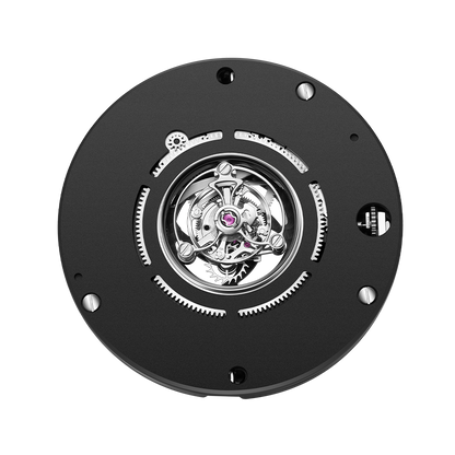 Peacock Black Hole · III Curved Guilloché Central Tourbillon Watch