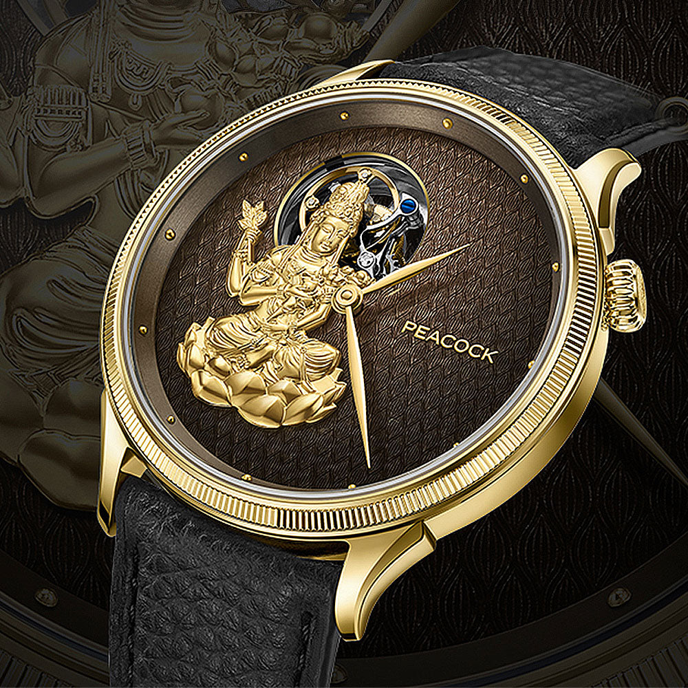 Peacock Peak Maja-chenmo Tourbillon 18K Gold Watch