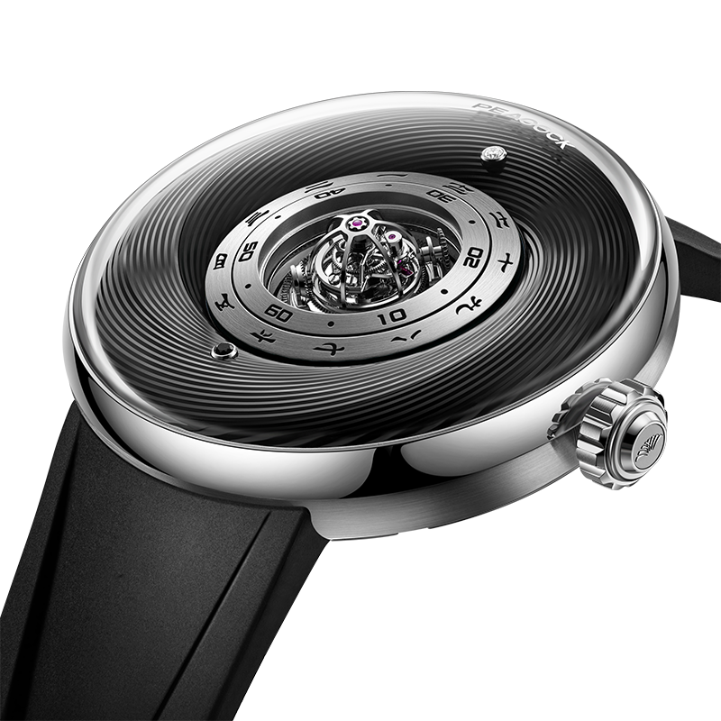 Peacock Black Hole Central Tourbillon Watch– Event Horizon Edition