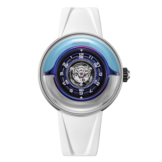 Peacock Black Hole · III Curved Guilloché Central Tourbillon Watch - Special Edition