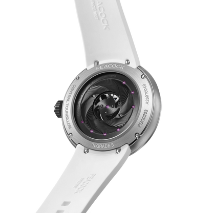 Peacock Black Hole · III Curved Guilloché Central Tourbillon Watch