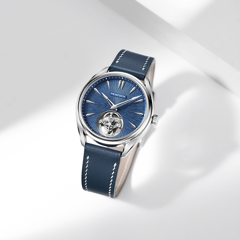 Peacock Divine Craft Hand-Made Micro-Engraved Ultra-Thin Tourbillon Watch