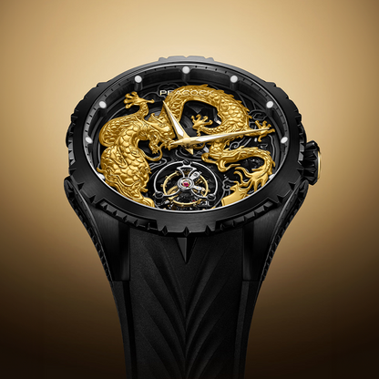 Peacock 24K Gold Year of the Dragon Tourbillon