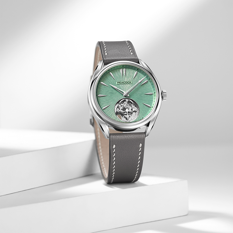 Peacock Divine Craft Hand-Made Micro-Engraved Ultra-Thin Tourbillon Watch