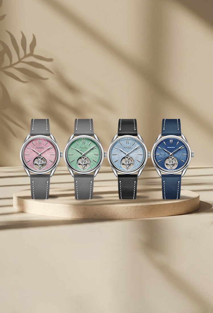 Peacock Divine Craft Hand-Made Micro-Engraved Ultra-Thin Tourbillon Watch