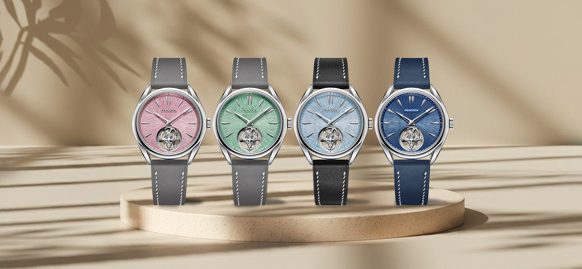 Peacock Divine Craft Hand-Made Micro-Engraved Ultra-Thin Tourbillon Watch