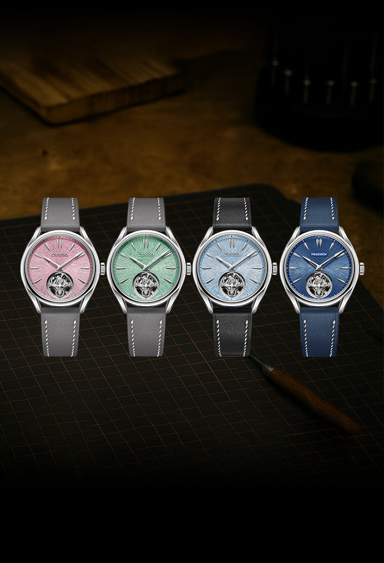 Peacock Divine Craft Hand-Made Micro-Engraved Ultra-Thin Tourbillon Watch