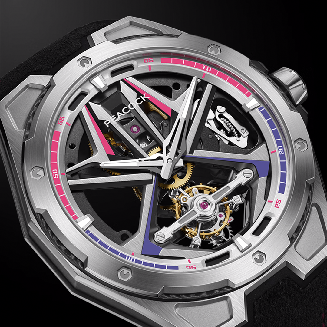 Peacock Top Racing Tourbillon Watch - Main Image
