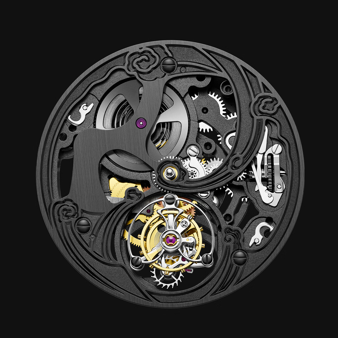 Peacock 24K Gold Year of the Dragon Tourbillon Watch 45.5mm - Peacock ...